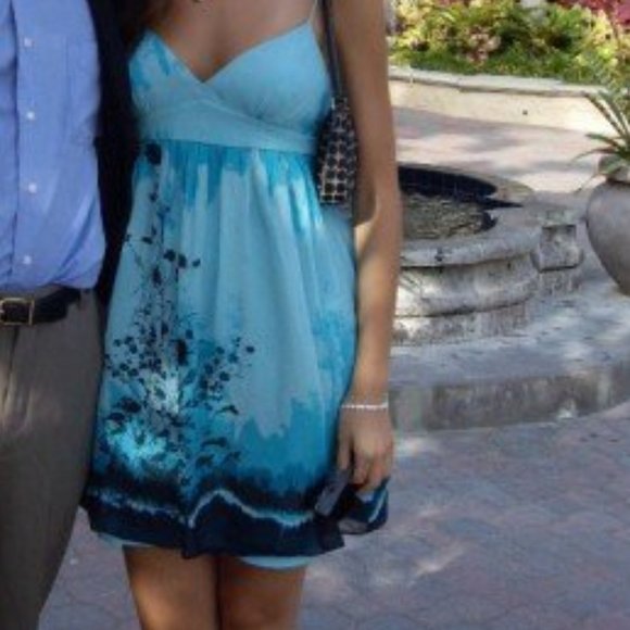 BCBG Blue Flower Summer Dress - Picture 3 of 3